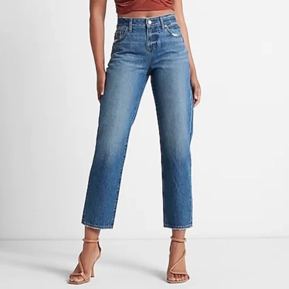 Express Low Rise Boyfriend Jeans - Picture 1 of 6